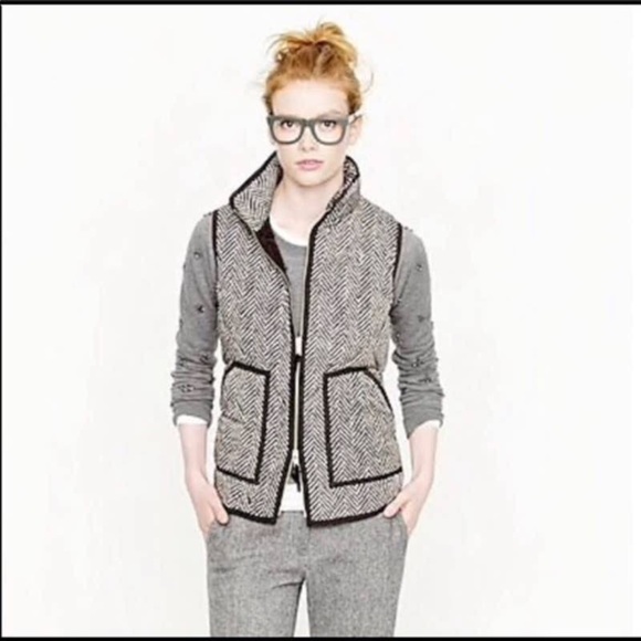 THE J. Crew Excursion Quilted Herringbone Quilted Vest 02533 Fall Layering Chic - Picture 12 of 12